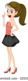 Illustration of a modern woman