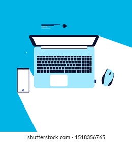 illustration of a modern workspace