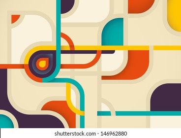 Illustration with modish abstraction. Vector illustration.