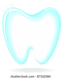 illustration of molar shape isolated on white background, in vector format solid colors, no gradients, very easy to edit