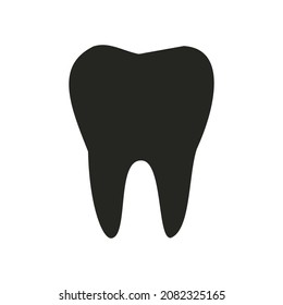 illustration of molars, black, glyph icon.