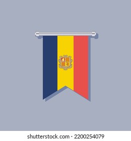 Ilustración de la plantilla de la bandera de Moldavia