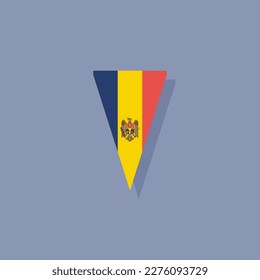 Ilustración de la plantilla de la bandera de Moldavia