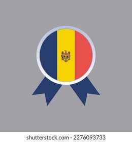 Illustration of Moldova flag Template