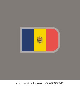 Ilustración de la plantilla de la bandera de Moldavia