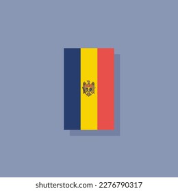 Illustration of Moldova flag Template