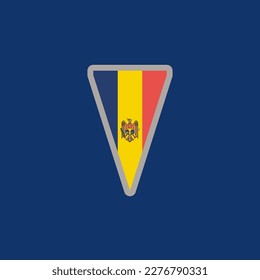 Ilustración de la plantilla de la bandera de Moldavia