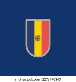 Ilustración de la plantilla de la bandera de Moldavia