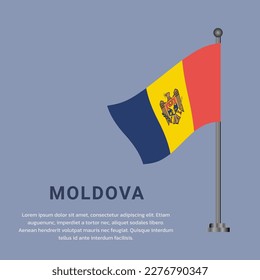Illustration of Moldova flag Template