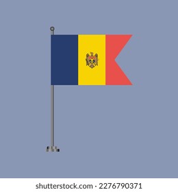 Ilustración de la plantilla de la bandera de Moldavia