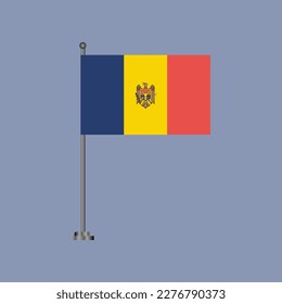 Ilustración de la plantilla de la bandera de Moldavia