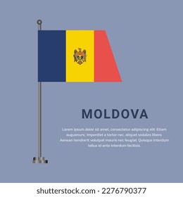 Ilustración de la plantilla de la bandera de Moldavia