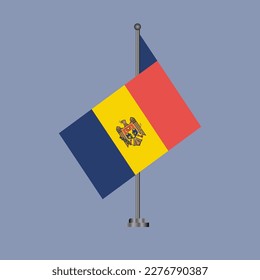 Ilustración de la plantilla de la bandera de Moldavia
