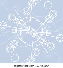Illustration of molecular level scientific experiment.