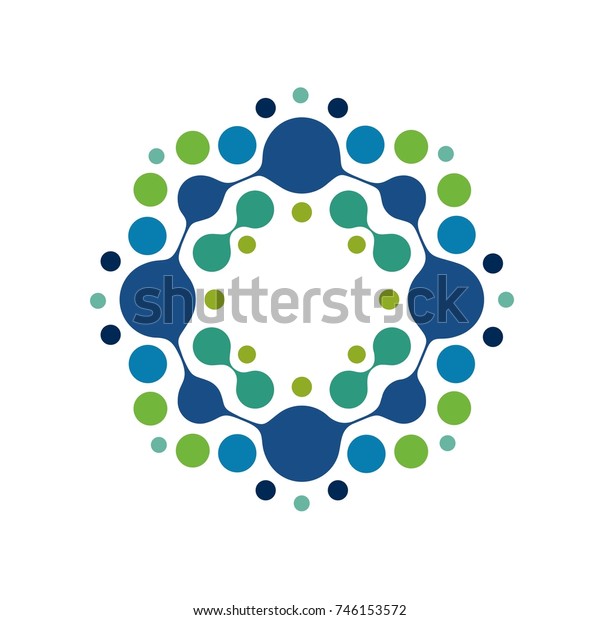 Illustration Molecule Logo Biotechnology Stock Vector (Royalty Free ...