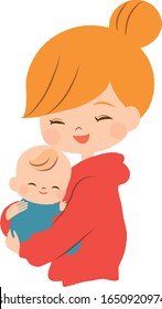 
Illustration of mom and baby