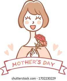 Illustration of mom with message celebrating mothers day