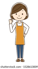 Illustration of a mom wearing an apron.