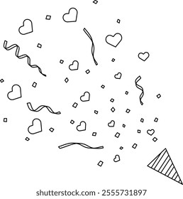 Illustration of the moment a cracker bursts
