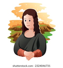 Illustration of the Mona Lisa painting