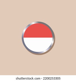 Ilustración de la plantilla de bandera de Mónaco