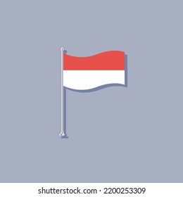 Illustration of Monaco flag Template