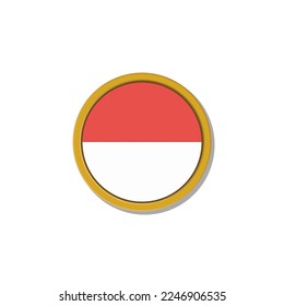 Illustration of Monaco flag Template
