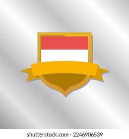 Ilustración de la plantilla de bandera de Mónaco