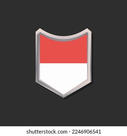 Illustration of Monaco flag Template