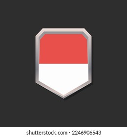 Illustration of Monaco flag Template