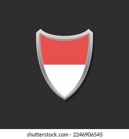 Illustration of Monaco flag Template
