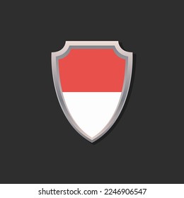 Illustration of Monaco flag Template