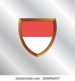 Ilustración de la plantilla de bandera de Mónaco