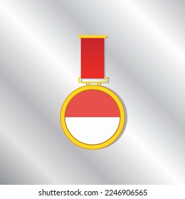 Ilustración de la plantilla de bandera de Mónaco