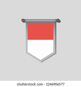 Illustration of Monaco flag Template