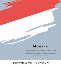 Illustration of Monaco flag Template