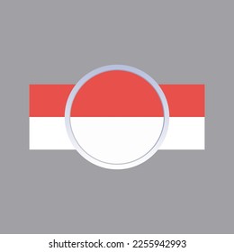 Illustration of Monaco flag Template