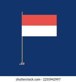 Ilustración de la plantilla de bandera de Mónaco