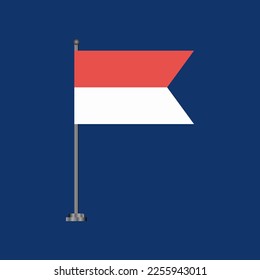 Ilustración de la plantilla de bandera de Mónaco