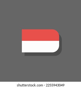 Ilustración de la plantilla de bandera de Mónaco