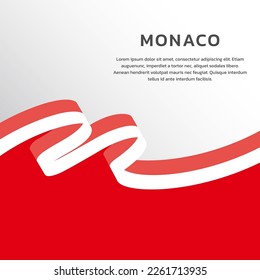 Ilustración de la plantilla de bandera de Mónaco