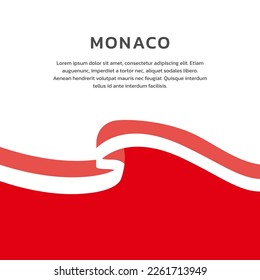 Illustration of Monaco flag Template