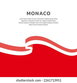 Ilustración de la plantilla de bandera de Mónaco