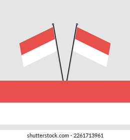 Illustration of Monaco flag Template