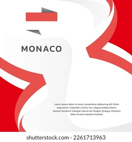 Illustration of Monaco flag Template