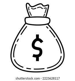 Illustration of Money Bag Icon