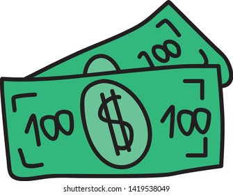 illustration of money dollar icon