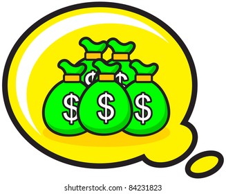 illustration of money in dream