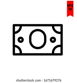 illustration of money flat icon