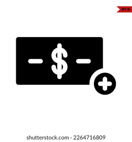 illustration of money glyph icon 